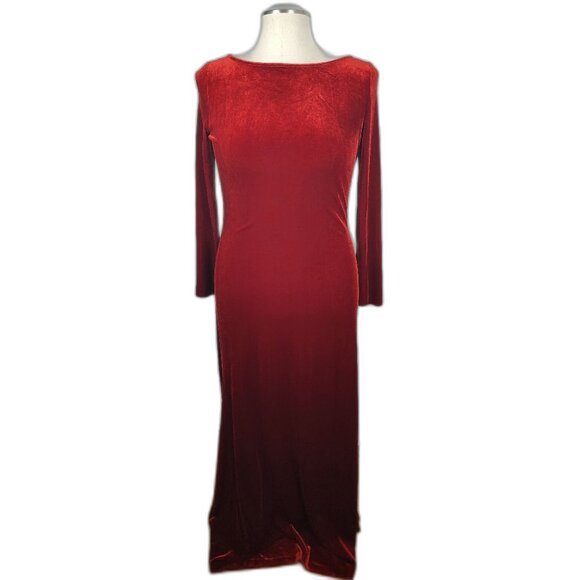 Ellen Tracy Dresses & Skirts - Ellen Tracy Linda Allard Backless Velvet Evening Gown Dress Lined Size Medium